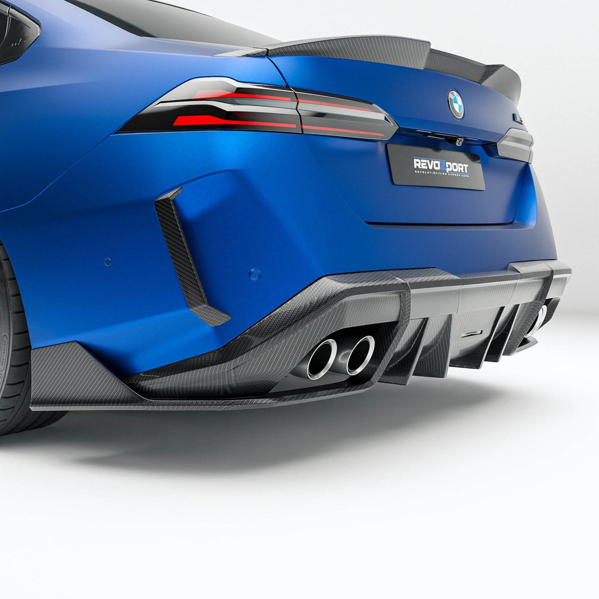 REVOZPORT - BMW M5 G90 DRY CARBON FIBER REAR CANARDS - Aero Carbon UK