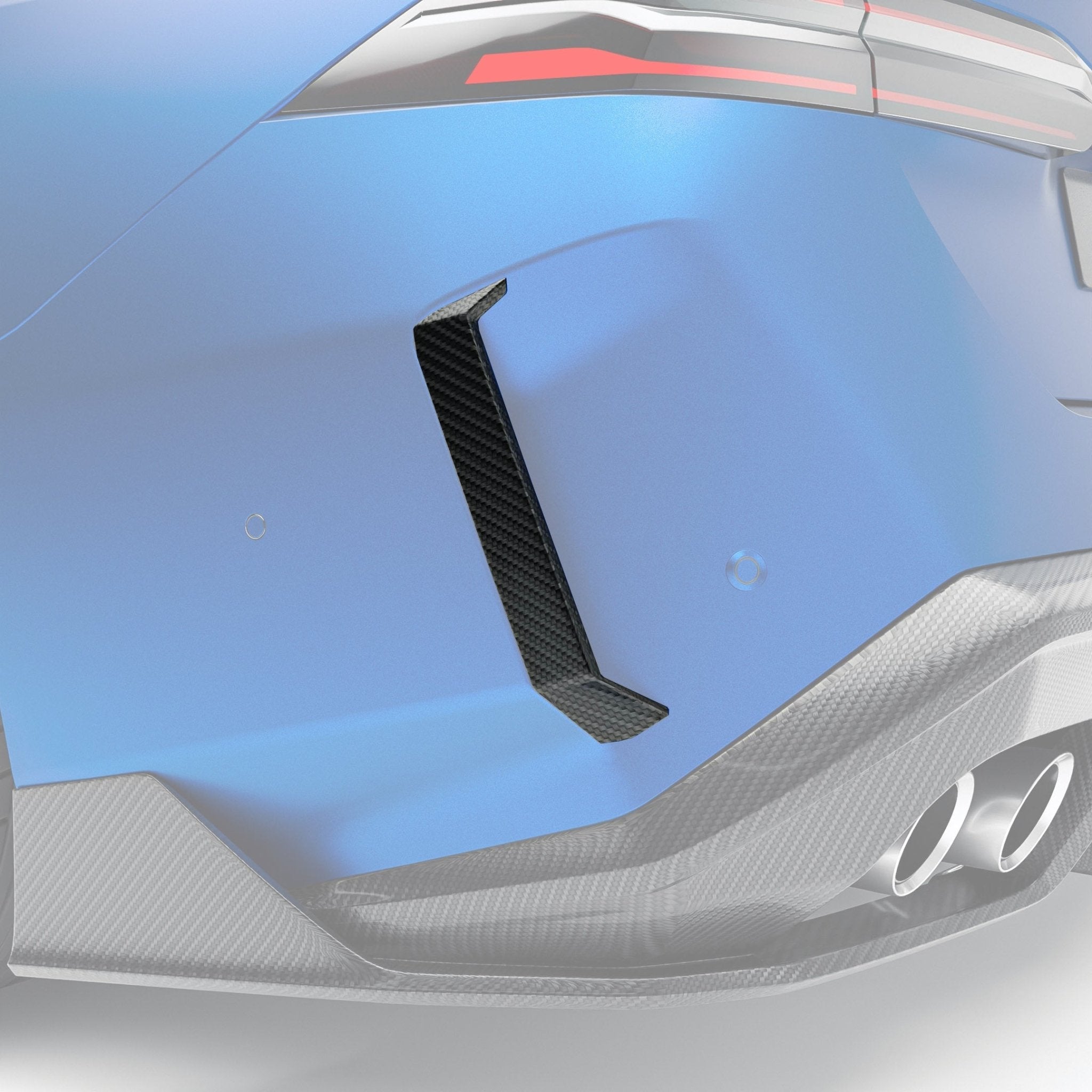 REVOZPORT - BMW M5 G90 DRY CARBON FIBER REAR CANARDS - Aero Carbon UK