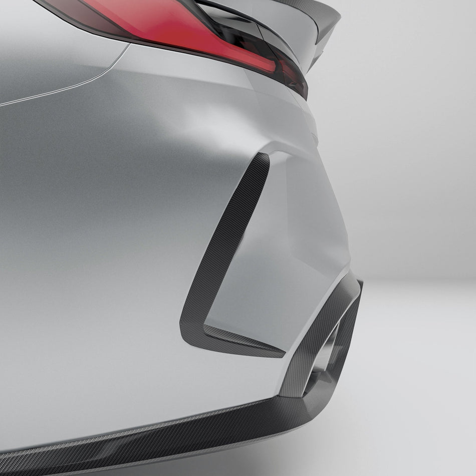 REVOZPORT - BMW M8 F91 / F92 CARBON FIBRE REAR BUMPER CANARDS - Aero Carbon UK