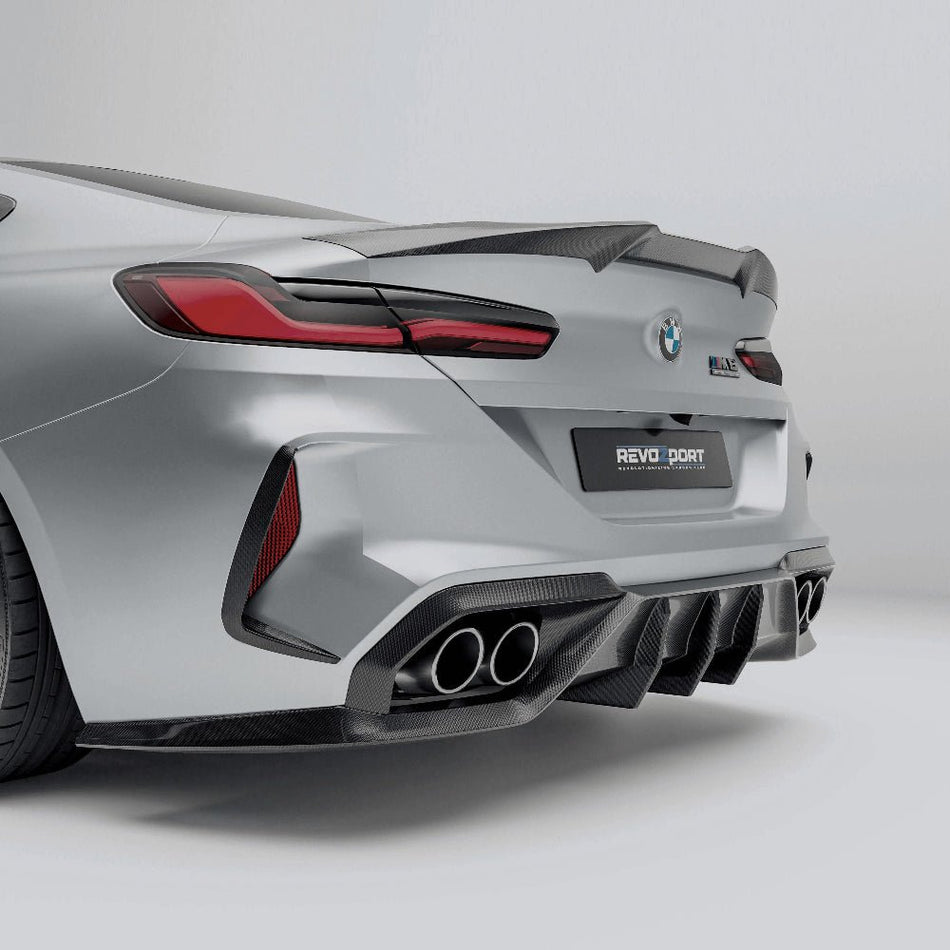 REVOZPORT - BMW M8 F91 / F92 CARBON FIBRE REAR DIFFUSER - Aero Carbon UK