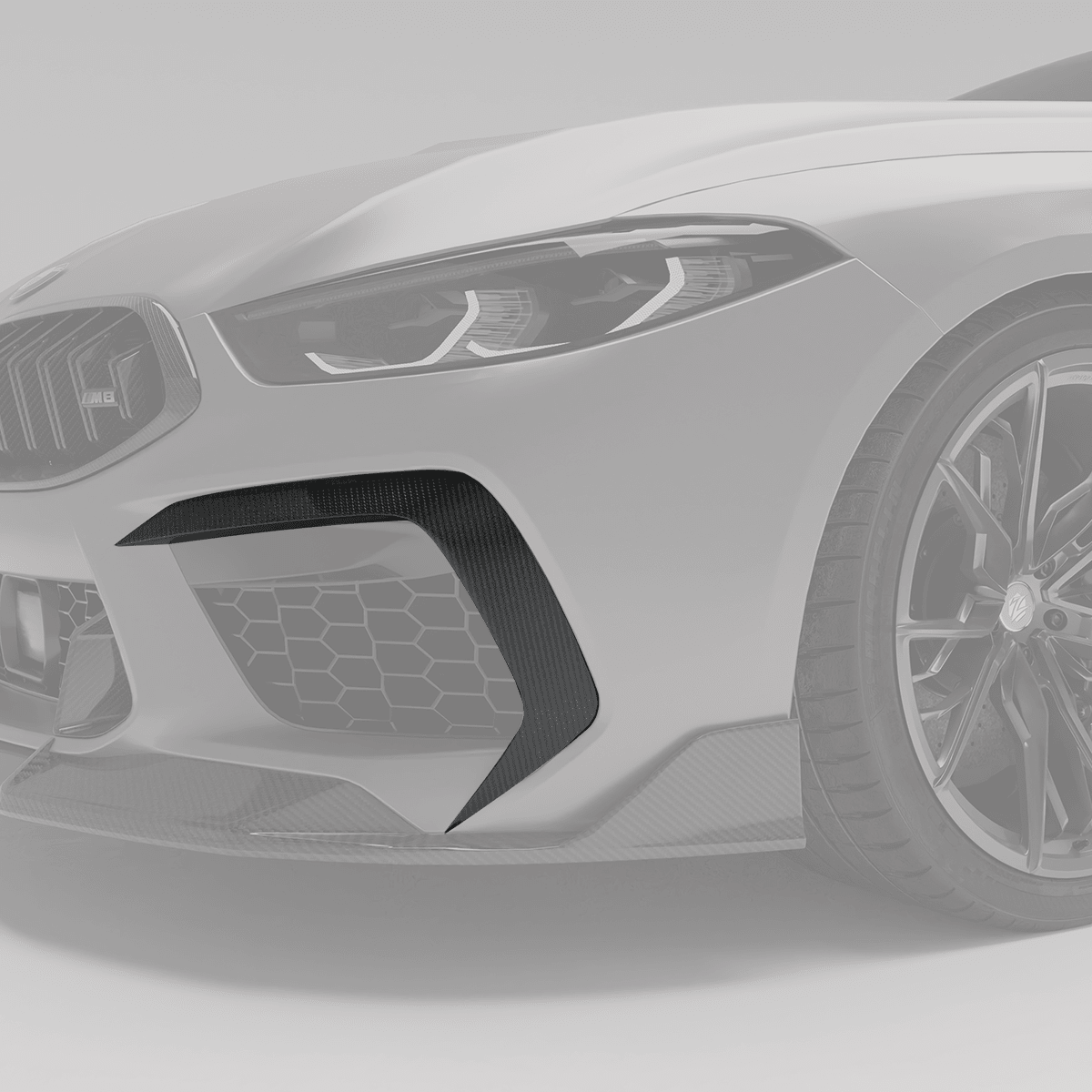 REVOZPORT - BMW M8 F91 / F92 / F93 CARBON FIBRE FRONT CANARDS - Aero Carbon UK
