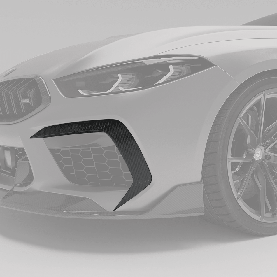 REVOZPORT - BMW M8 F91 / F92 / F93 CARBON FIBRE FRONT CANARDS - Aero Carbon UK