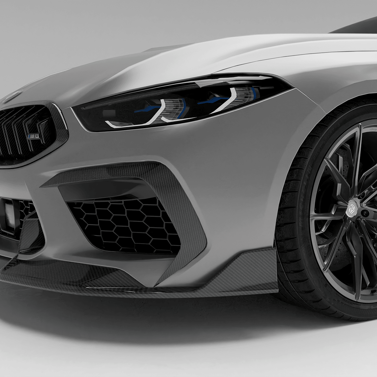 REVOZPORT - BMW M8 F91 / F92 / F93 CARBON FIBRE FRONT CANARDS - Aero Carbon UK