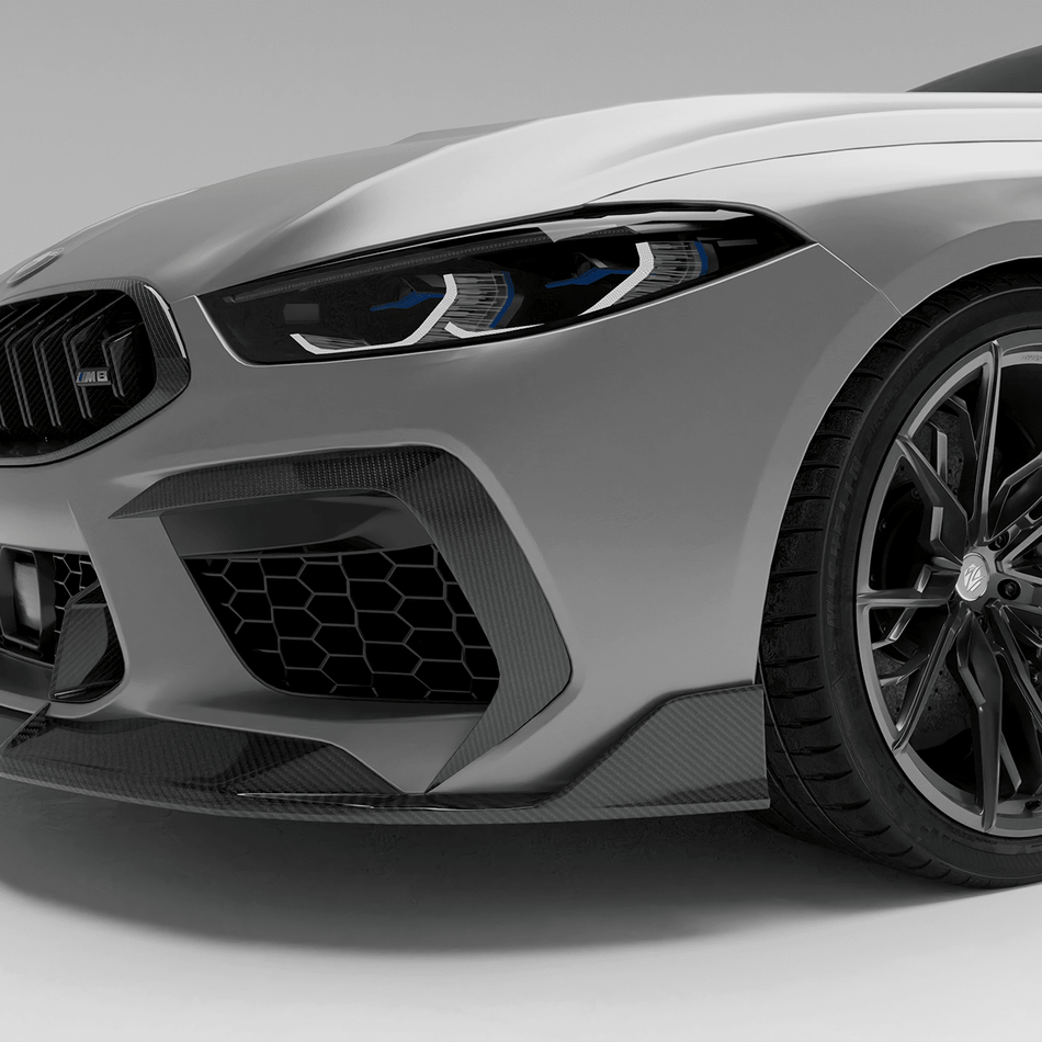 REVOZPORT - BMW M8 F91 / F92 / F93 CARBON FIBRE FRONT CANARDS - Aero Carbon UK