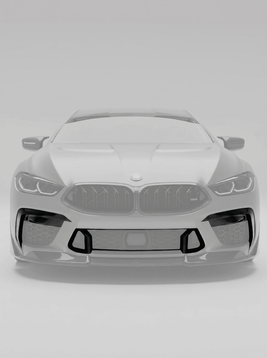 REVOZPORT - BMW M8 F91 / F92 / F93 GLOSS BLACK AIR INTAKE TRIM - Aero Carbon UK
