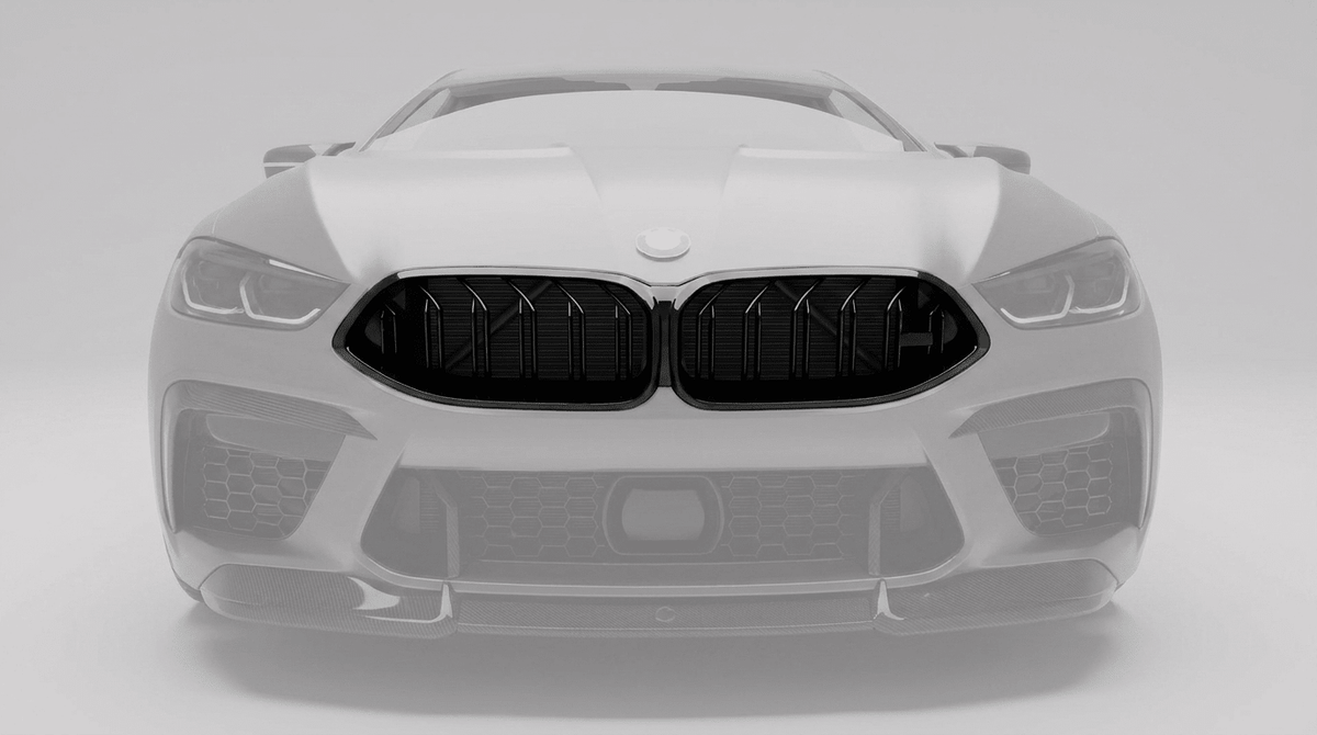 REVOZPORT - BMW M8 F91 / F92 / F93 GLOSS BLACK FRONT GRILLE - Aero Carbon UK
