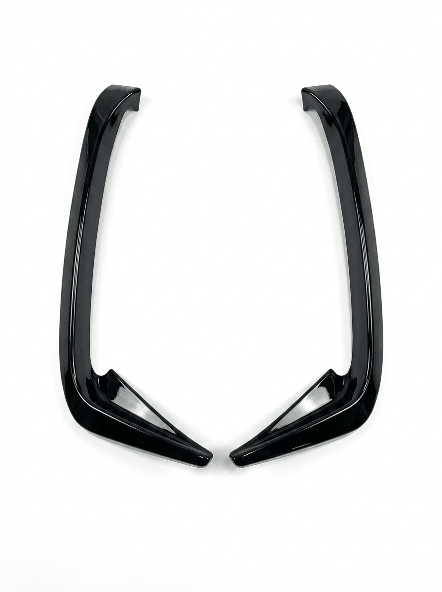 REVOZPORT - BMW M8 F91 / F92 GLOSS BLACK REAR BUMPER CANARDS - Aero Carbon UK