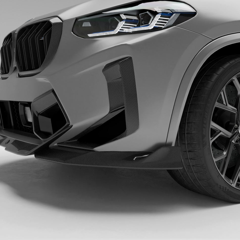 REVOZPORT - BMW X4M F98 LCI CARBON FIBER BUMPER AIR INTAKE COVERS - Aero Carbon UK