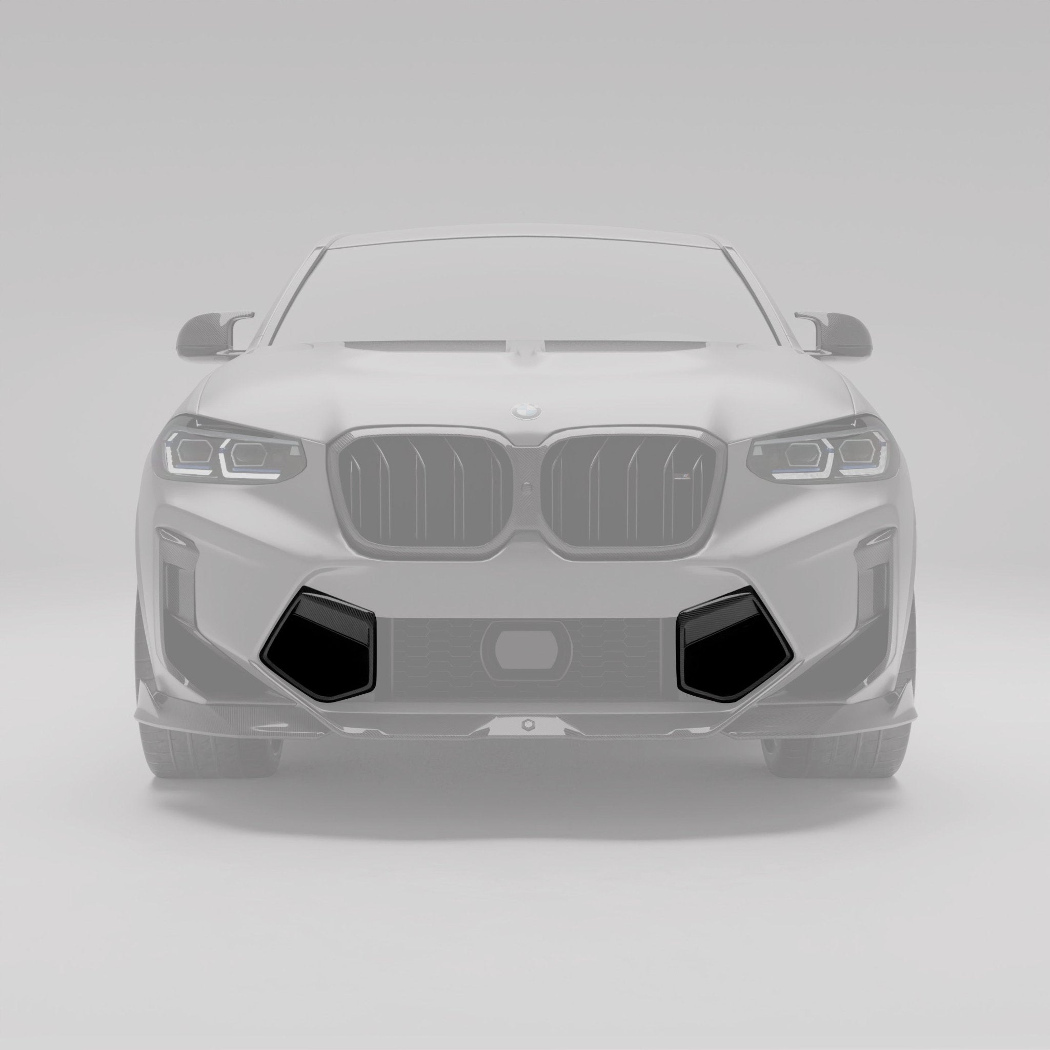 REVOZPORT - BMW X4M F98 LCI CARBON FIBER FRONT BUMPER VENTS - Aero Carbon UK