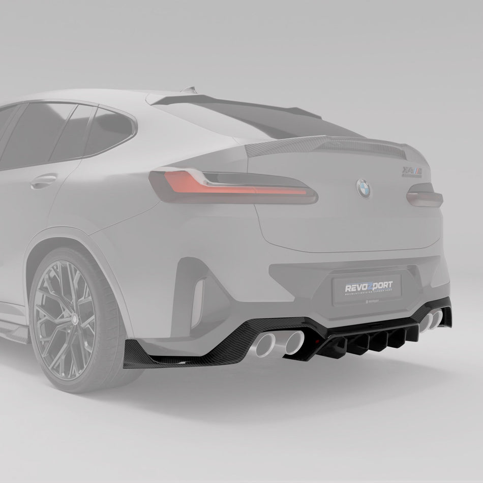 REVOZPORT - BMW X4M F98 LCI CARBON FIBER REAR DIFFUSER - Aero Carbon UK