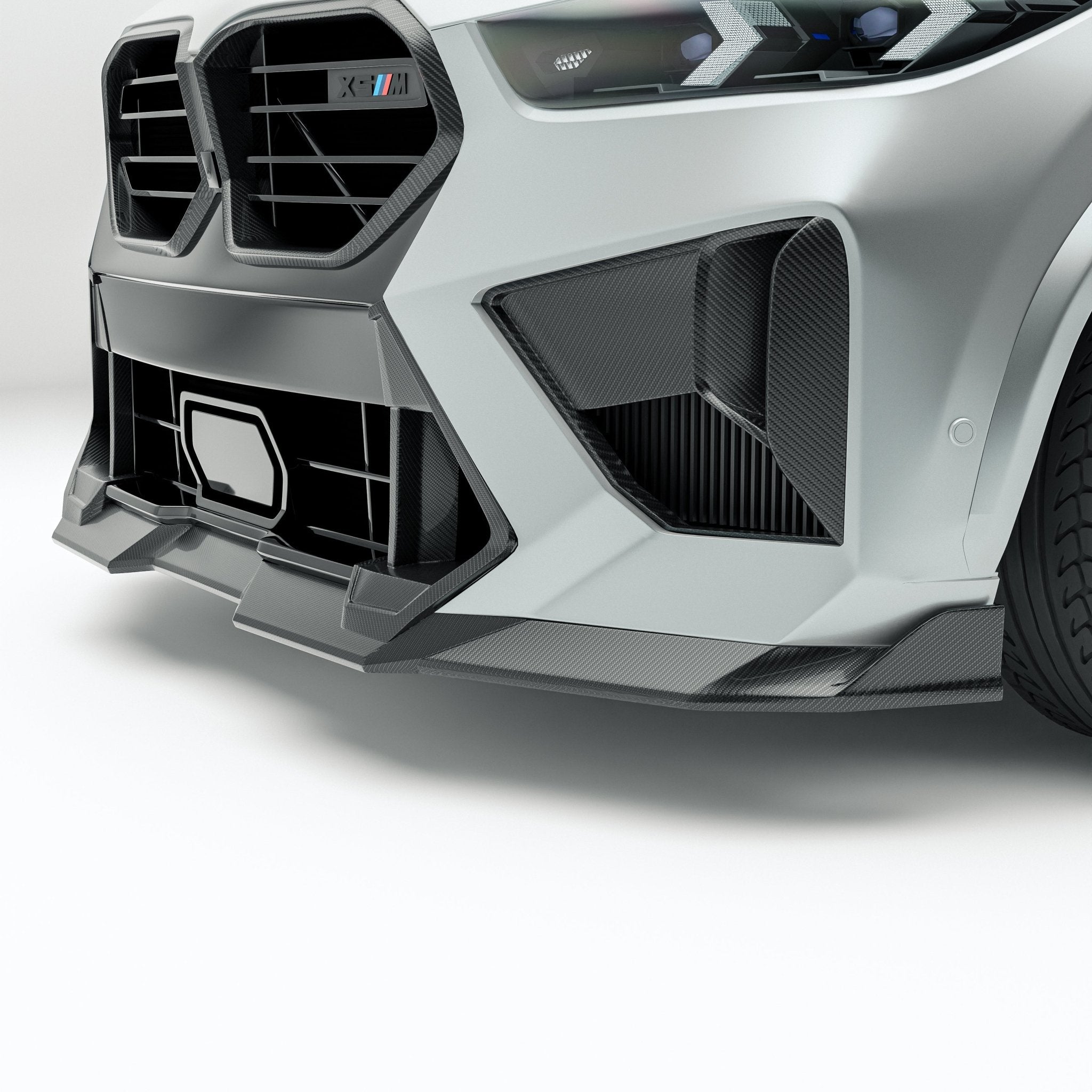 REVOZPORT - BMW X5M F95 LCI CARBON FIBER FRONT LIP - Aero Carbon UK