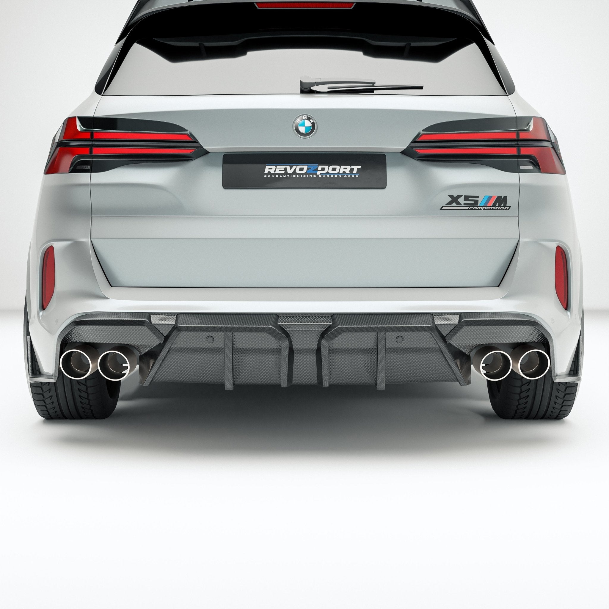 REVOZPORT - BMW X5M F95 LCI CARBON FIBER REAR DIFFUSER - Aero Carbon UK