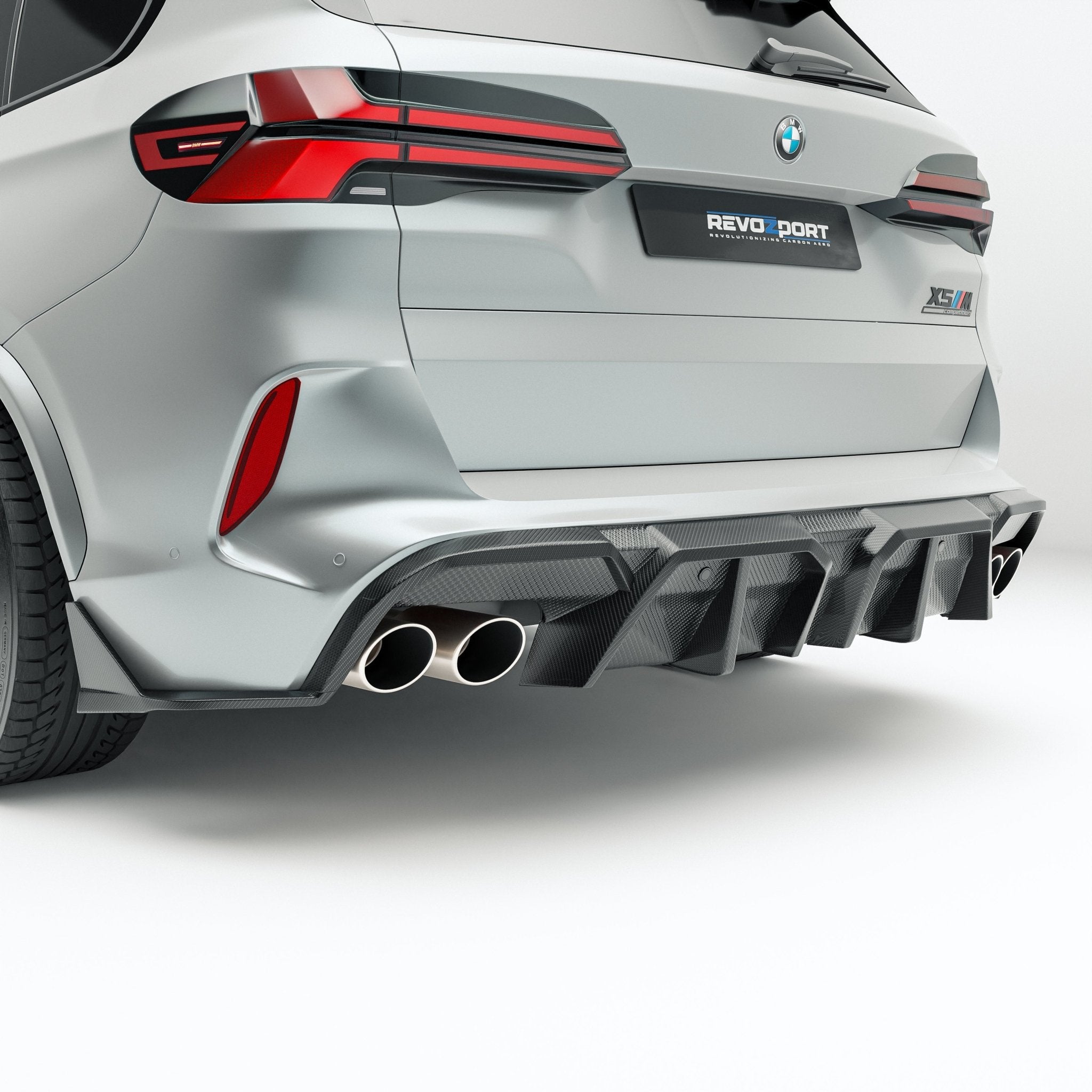 REVOZPORT - BMW X5M F95 LCI CARBON FIBER REAR DIFFUSER - Aero Carbon UK