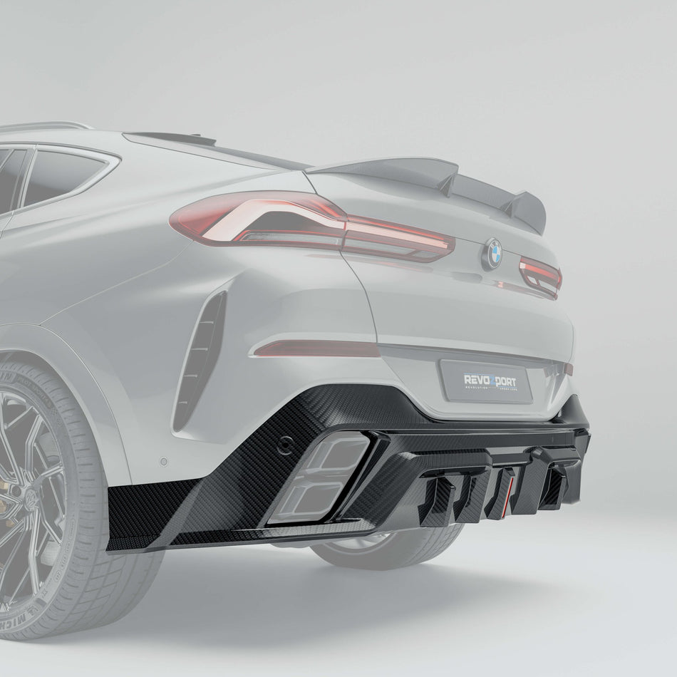 REVOZPORT - BMW X6 G06 PRE-LCI CARBON FIBRE REAR DIFFUSER - Aero Carbon UK