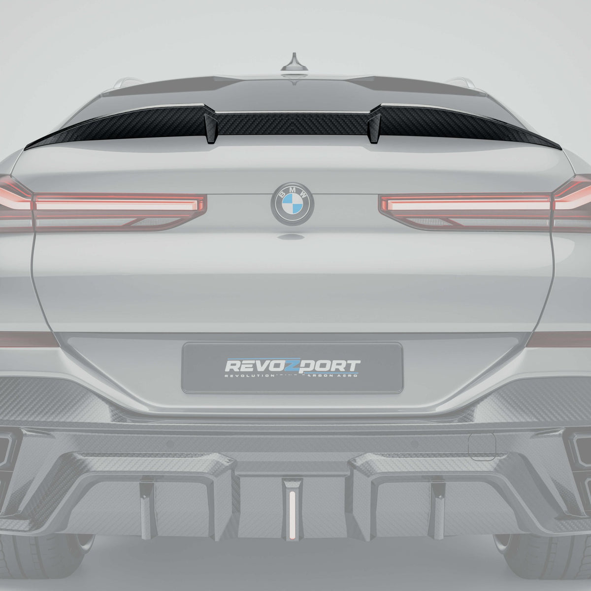 REVOZPORT - BMW X6 G06 PRE-LCI CARBON FIBRE REAR SPOILER - Aero Carbon UK