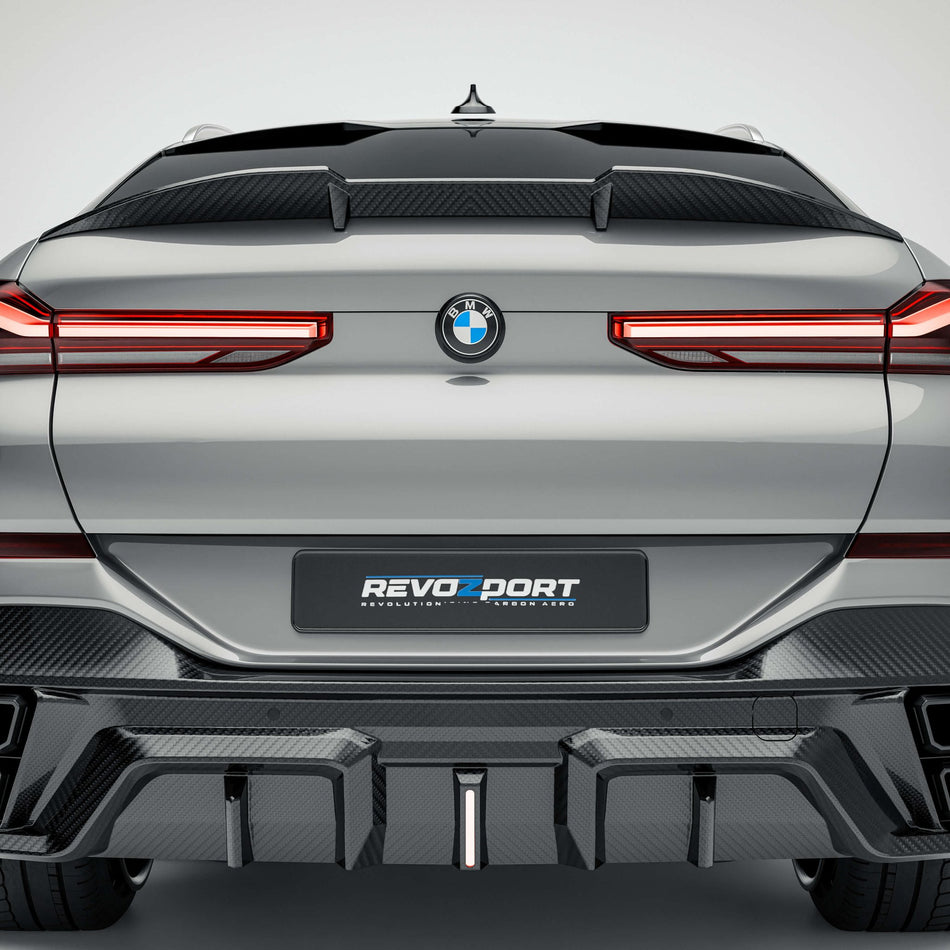 REVOZPORT - BMW X6 G06 PRE-LCI CARBON FIBRE REAR SPOILER - Aero Carbon UK