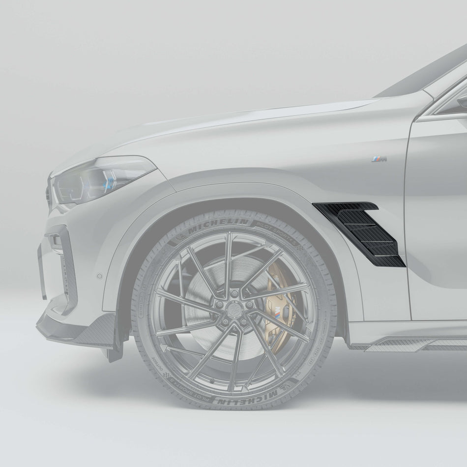 REVOZPORT - BMW X6 G06 PRE-LCI CARBON FIBRE SIDE FENDER VENTS - Aero Carbon UK