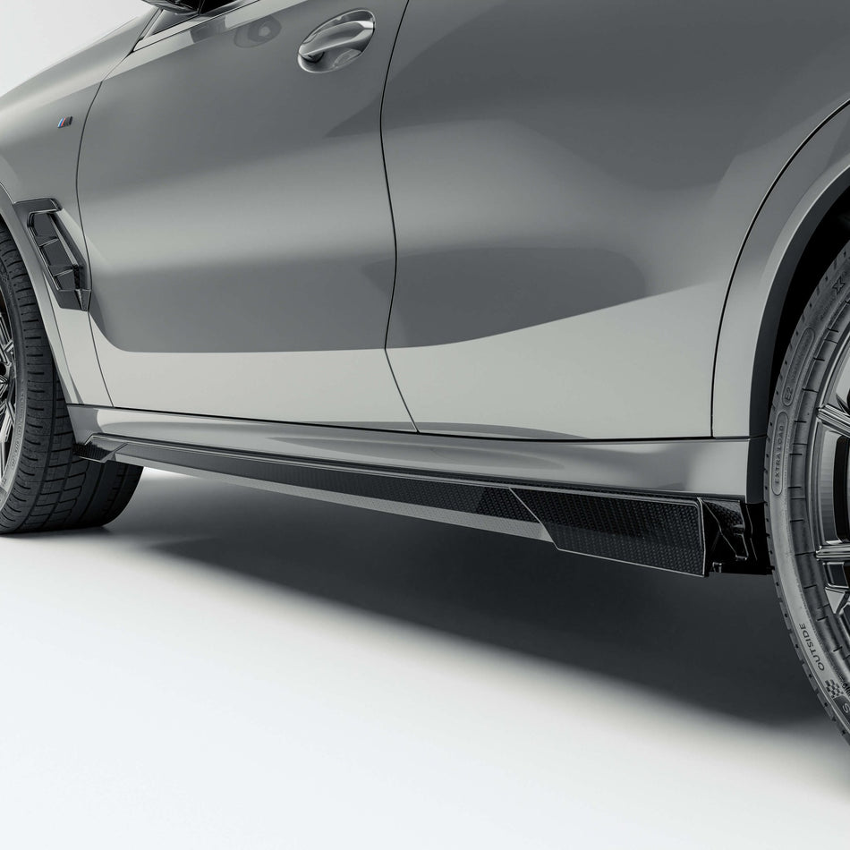 REVOZPORT - BMW X6 G06 PRE-LCI CARBON FIBRE SIDE SKIRTS - Aero Carbon UK