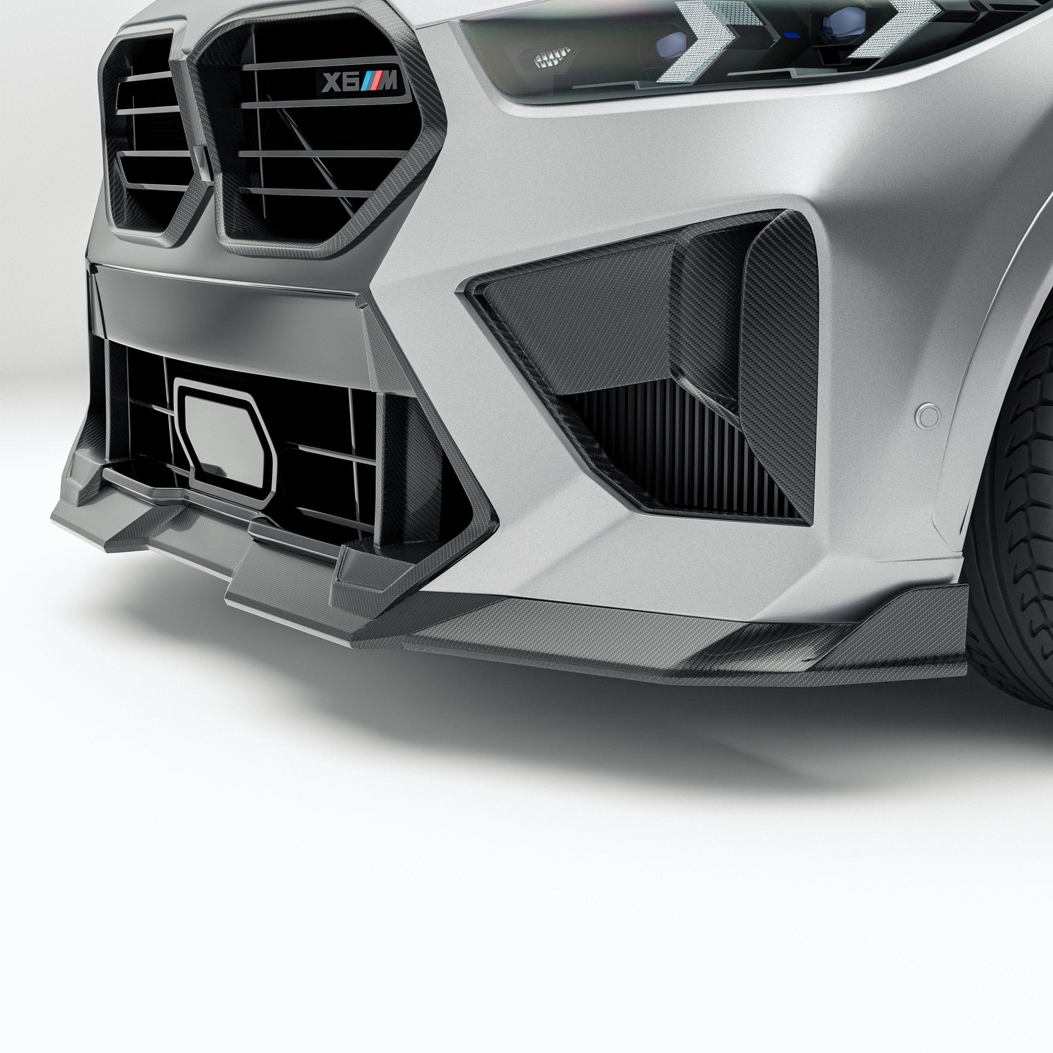 REVOZPORT - BMW X6M F96 LCI CARBON FIBER FRONT LIP - Aero Carbon UK