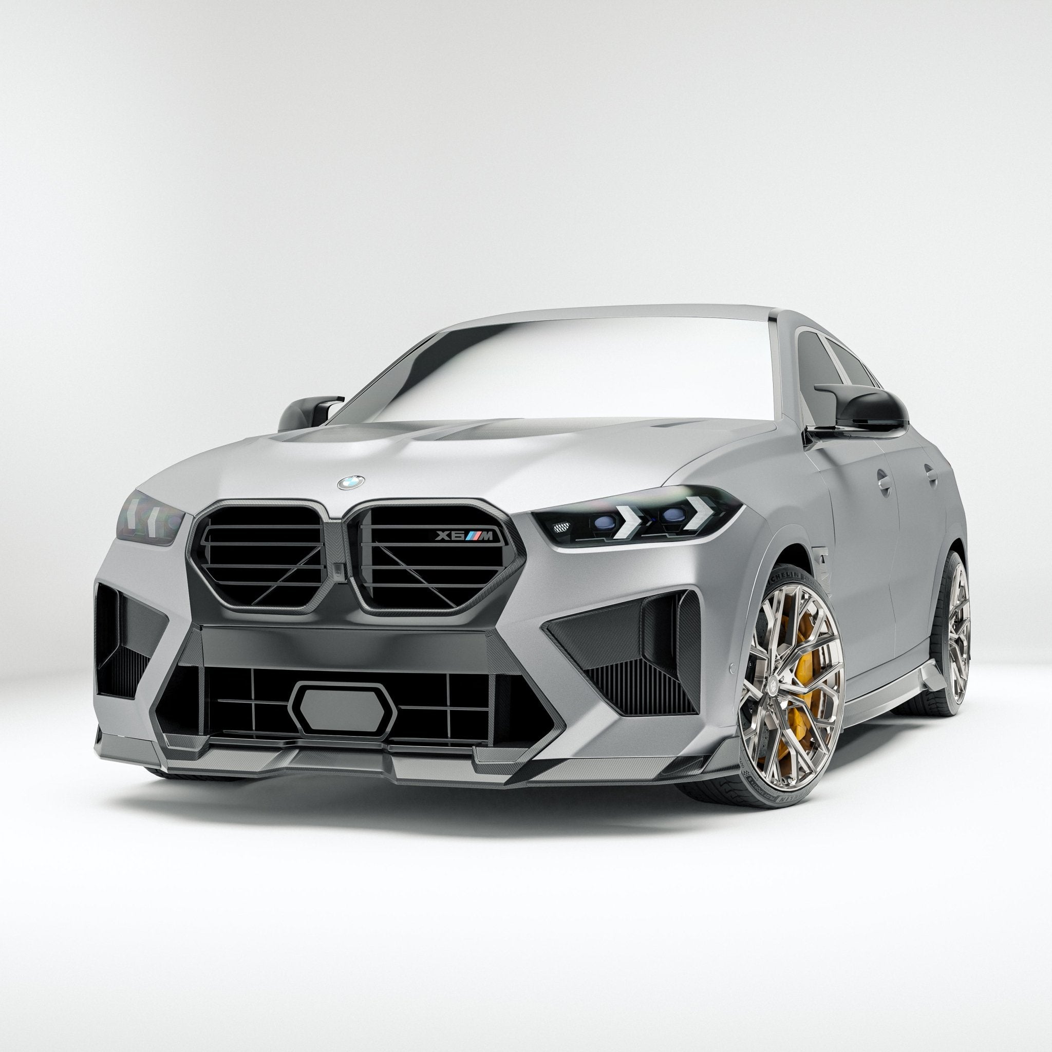 REVOZPORT - BMW X6M F96 LCI CARBON FIBER FRONT LIP - Aero Carbon UK