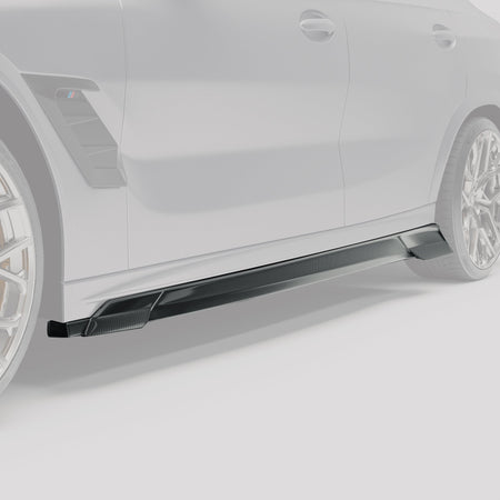 REVOZPORT - BMW X6M F96 LCI CARBON FIBER SIDE SKIRTS - Aero Carbon UK