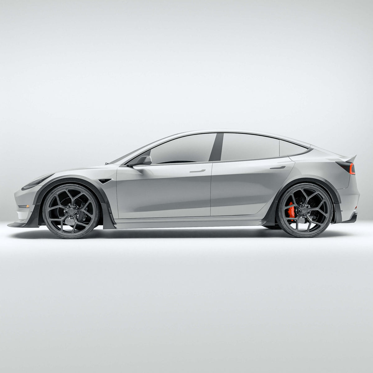 REVOZPORT - TESLA MODEL 3 2017-2023 DRY CARBON FIBER FENDER FLARES - Aero Carbon UK