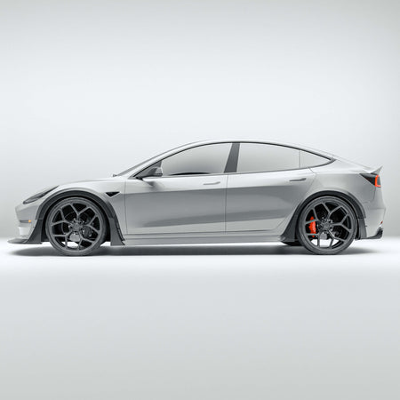 REVOZPORT - TESLA MODEL 3 2017-2023 DRY CARBON FIBER FENDER FLARES - Aero Carbon UK
