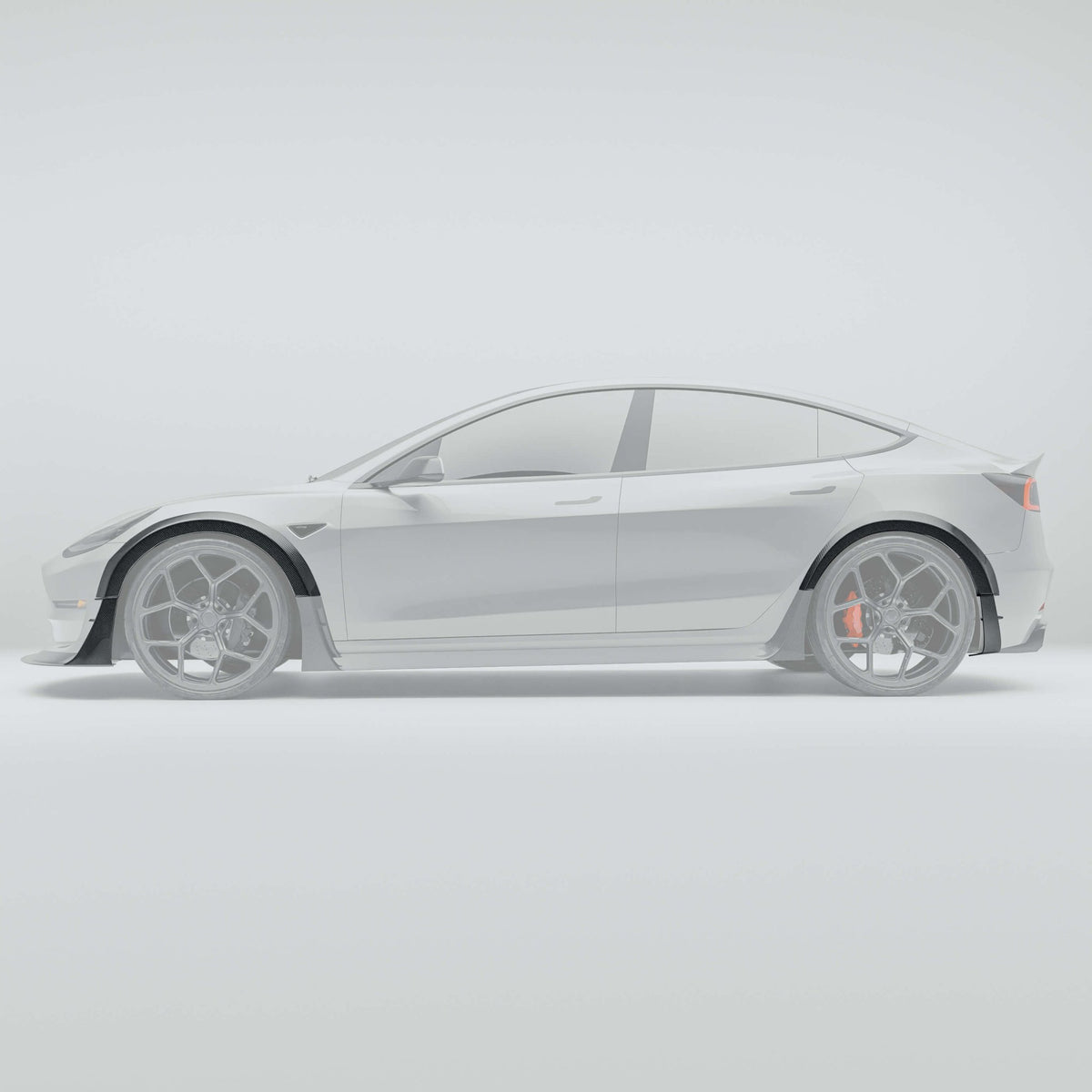 REVOZPORT - TESLA MODEL 3 2017-2023 DRY CARBON FIBER FENDER FLARES - Aero Carbon UK
