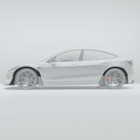 REVOZPORT - TESLA MODEL 3 2017-2023 DRY CARBON FIBER FENDER FLARES - Aero Carbon UK