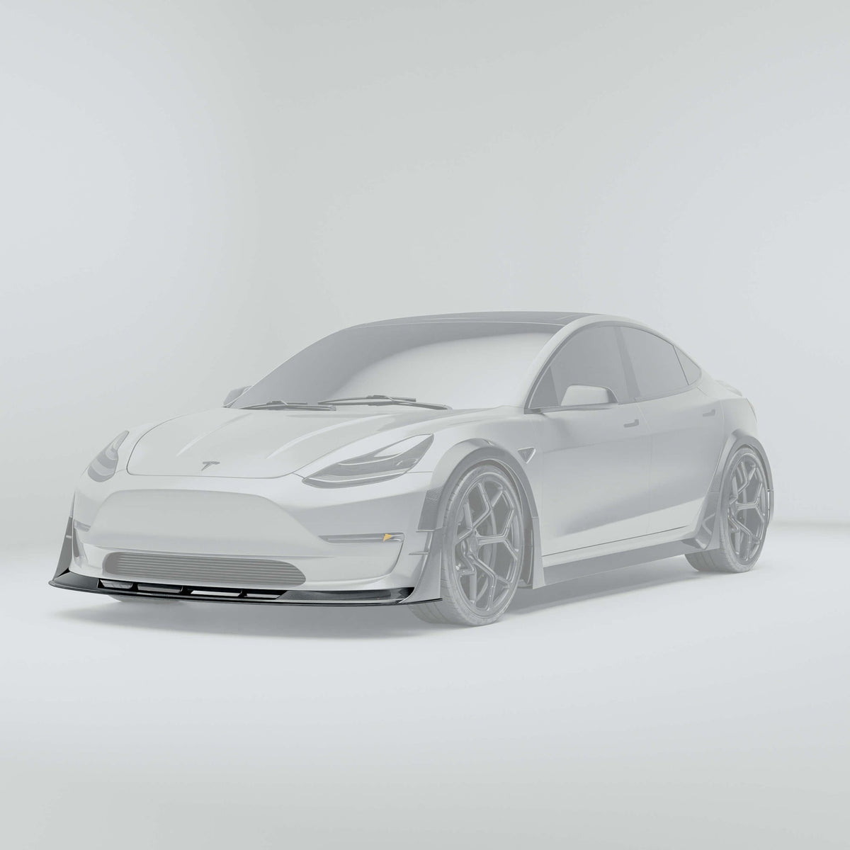 REVOZPORT - TESLA MODEL 3 2017-2023 DRY CARBON FIBER FRONT LIP - Aero Carbon UK