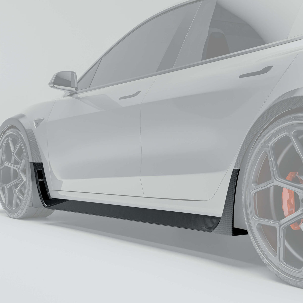 REVOZPORT - TESLA MODEL 3 2017-2023 DRY CARBON FIBER SIDE SKIRTS - Aero Carbon UK