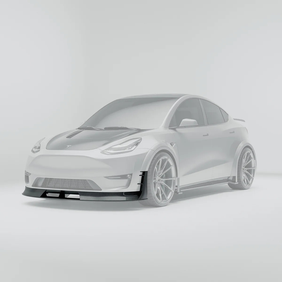 REVOZPORT - TESLA MODEL Y 2021-2024 DRY CARBON FIBER FRONT LIP - Aero Carbon UK