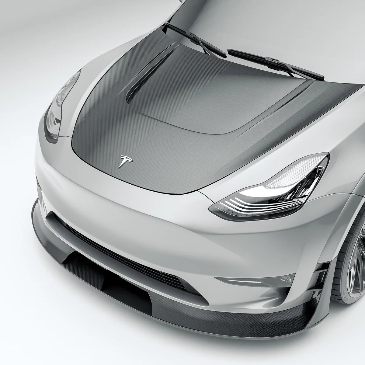 REVOZPORT - TESLA MODEL Y 2021-2024 DRY CARBON FIBER HOOD BONNET - Aero Carbon UK