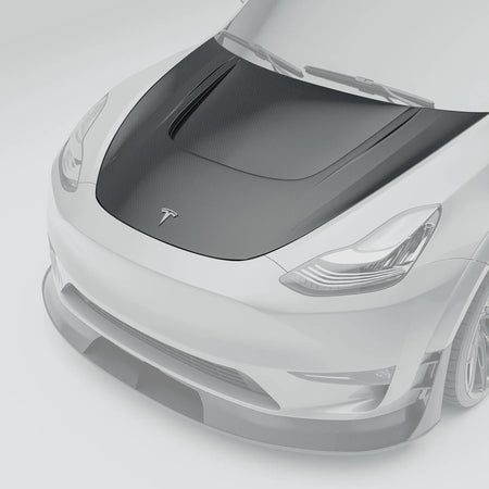 REVOZPORT - TESLA MODEL Y 2021-2024 DRY CARBON FIBER HOOD BONNET - Aero Carbon UK
