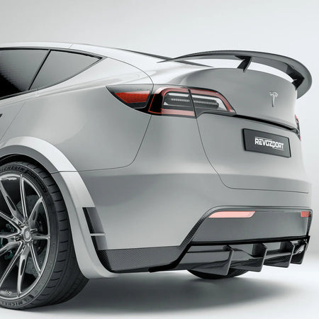 REVOZPORT - TESLA MODEL Y 2021-2024 DRY CARBON FIBER REAR DIFFUSER - Aero Carbon UK