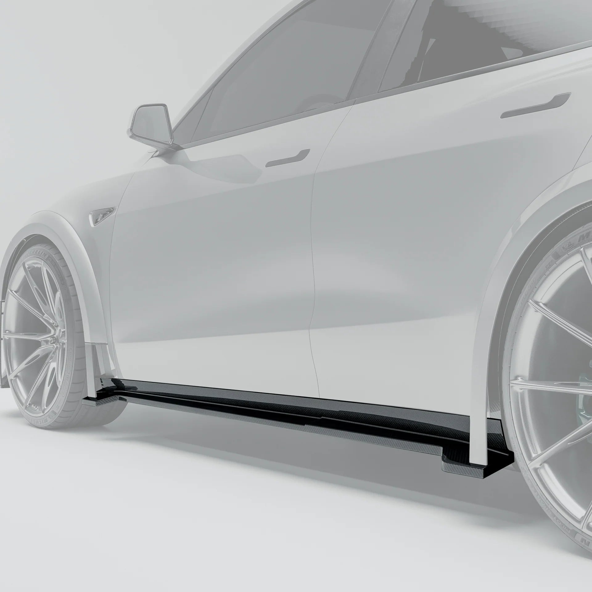 REVOZPORT - TESLA MODEL Y 2021-2024 DRY CARBON FIBER SIDE SKIRTS - Aero Carbon UK