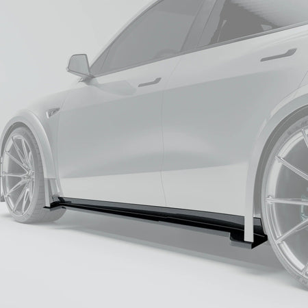 REVOZPORT - TESLA MODEL Y 2021-2024 DRY CARBON FIBER SIDE SKIRTS - Aero Carbon UK