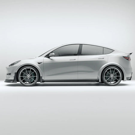 REVOZPORT - TESLA MODEL Y 2021-2024 DRY CARBON FIBER WHEEL ARCH COVER TRIMS - Aero Carbon UK