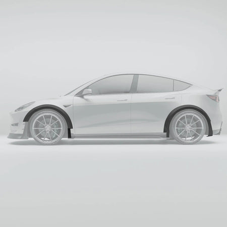 REVOZPORT - TESLA MODEL Y 2021-2024 DRY CARBON FIBER WHEEL ARCH COVER TRIMS - Aero Carbon UK