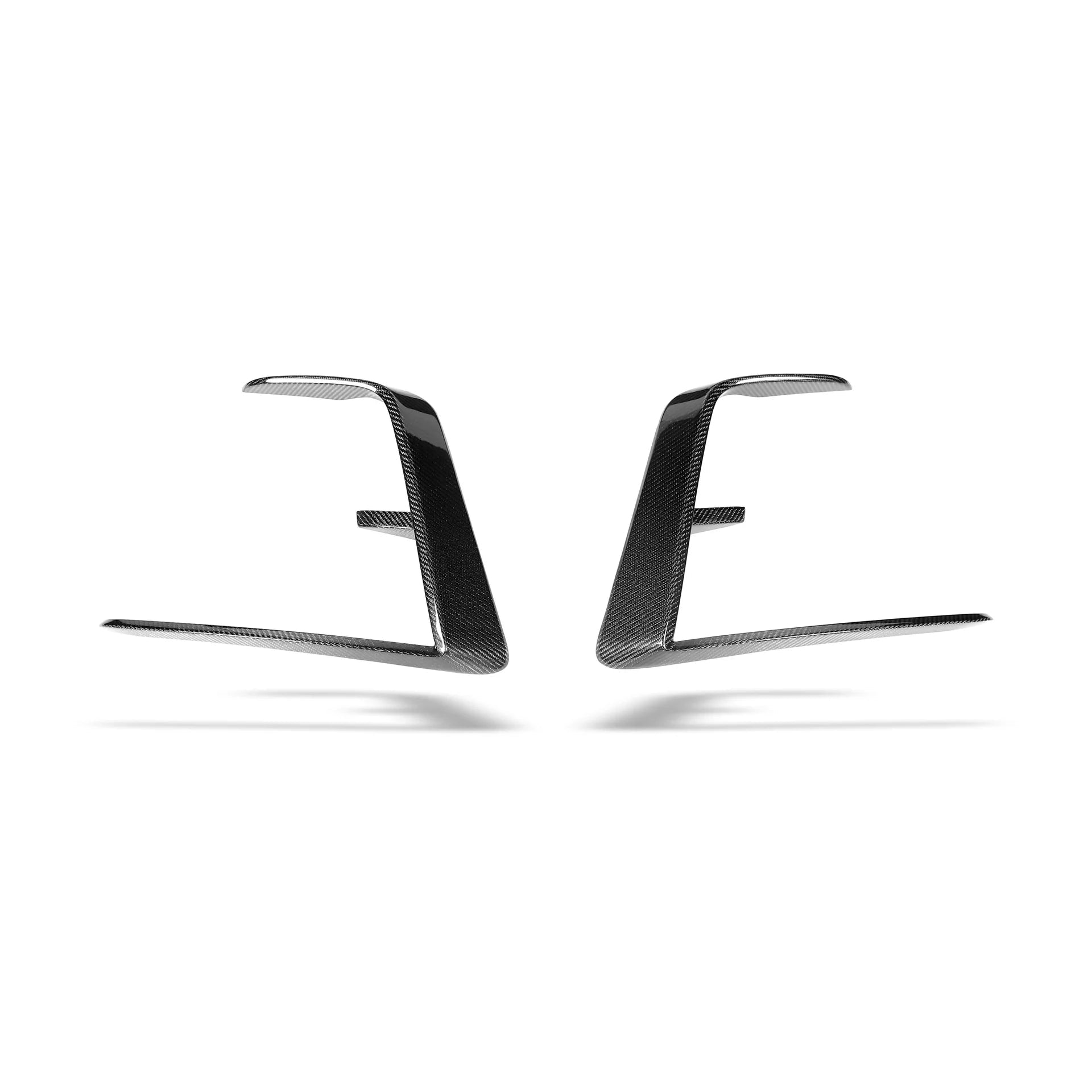 REVOZPORT - TESLA MODEL Y JUNIPER 2025+ DRY CARBON FIBER FRONT BUMPER CANARDS - Aero Carbon UK