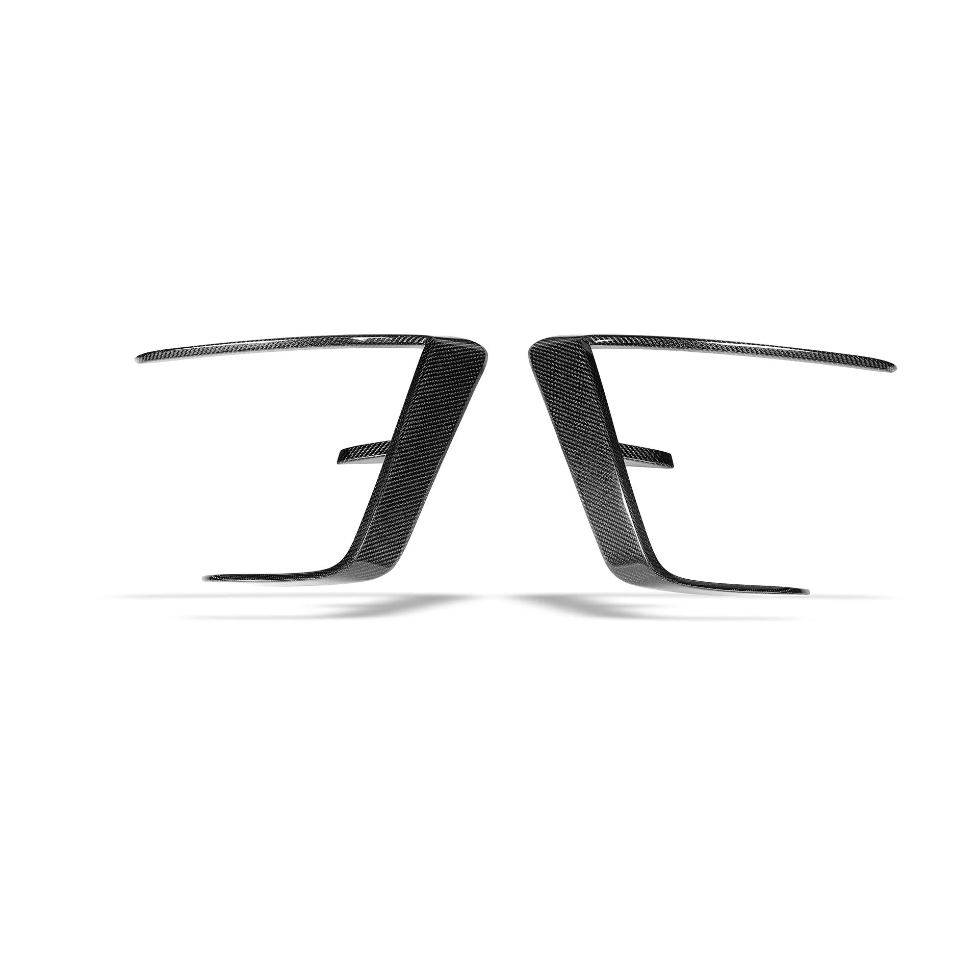 REVOZPORT - TESLA MODEL Y JUNIPER 2025+ DRY CARBON FIBER FRONT BUMPER CANARDS - Aero Carbon UK