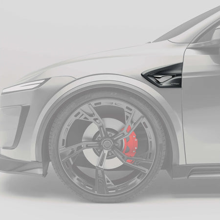 REVOZPORT - TESLA MODEL Y JUNIPER 2025+ DRY CARBON FIBER SIDE FENDER VENT TRIMS - Aero Carbon UK