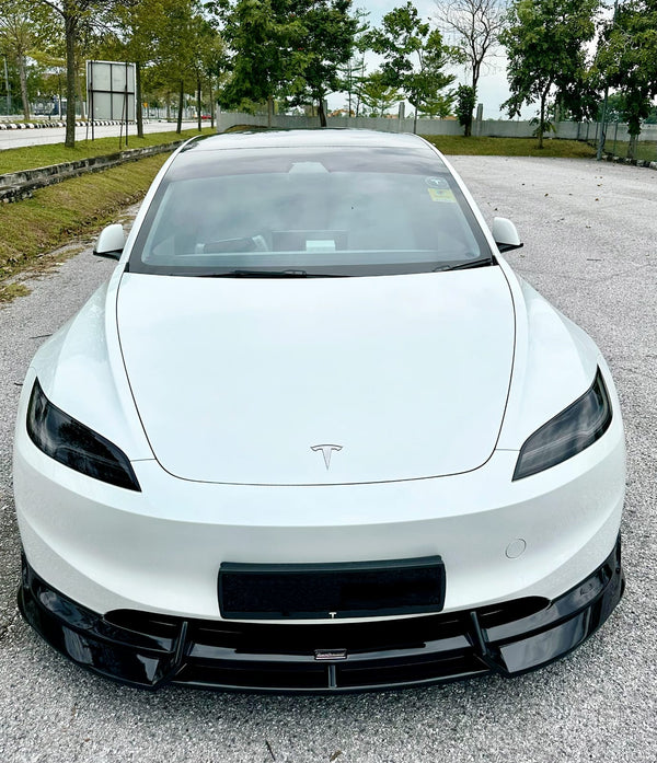 REVSTANCE - TESLA MODEL 3 FACELIFT HIGHLAND 2024+ ABS PLASTIC GLOSS BLACK FRONT LIP