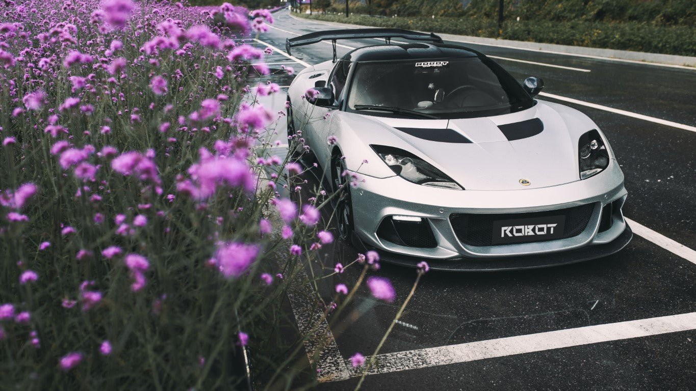 ROBOT - LOTUS EVORA 2018-2021 FRP / CARBON FIBRE FRONT BUMPER AND LIP - Aero Carbon UK