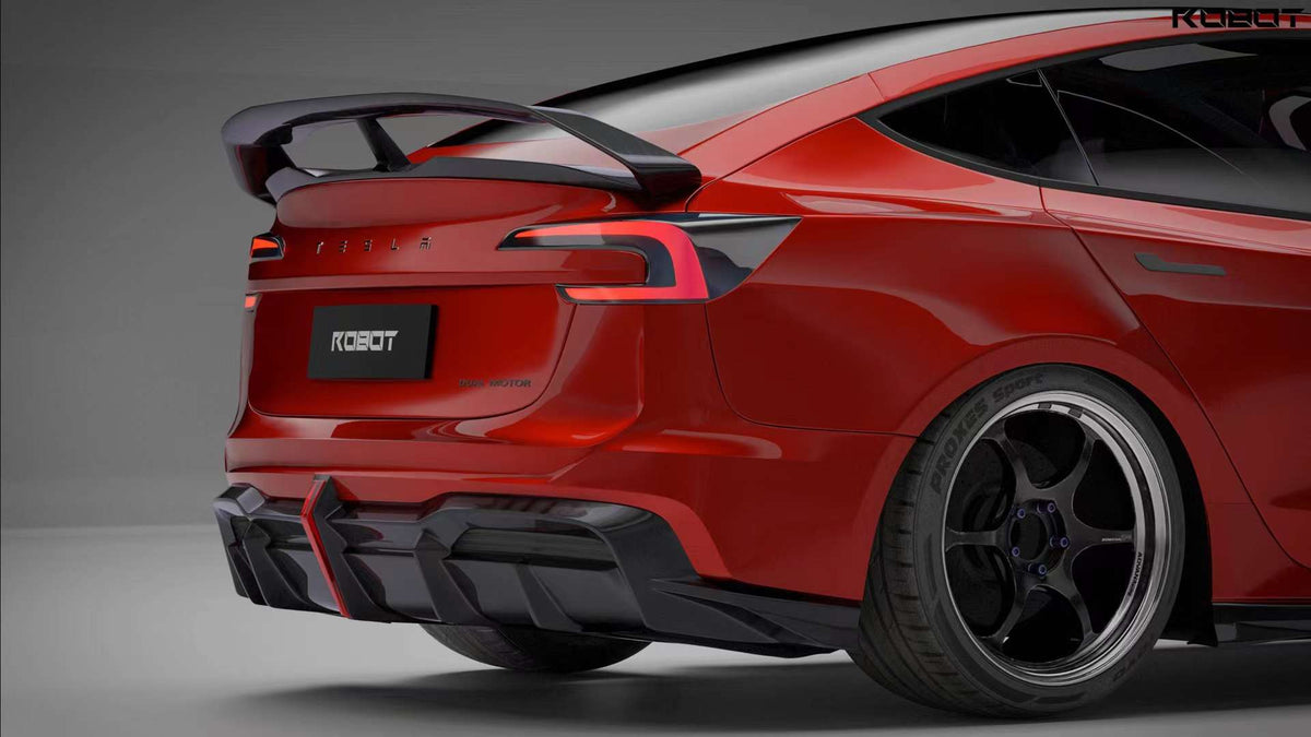 ROBOT - TESLA MODEL 3 HIGHLAND 2024+ FRP / CARBON FIBRE REAR BUMPER AN ...