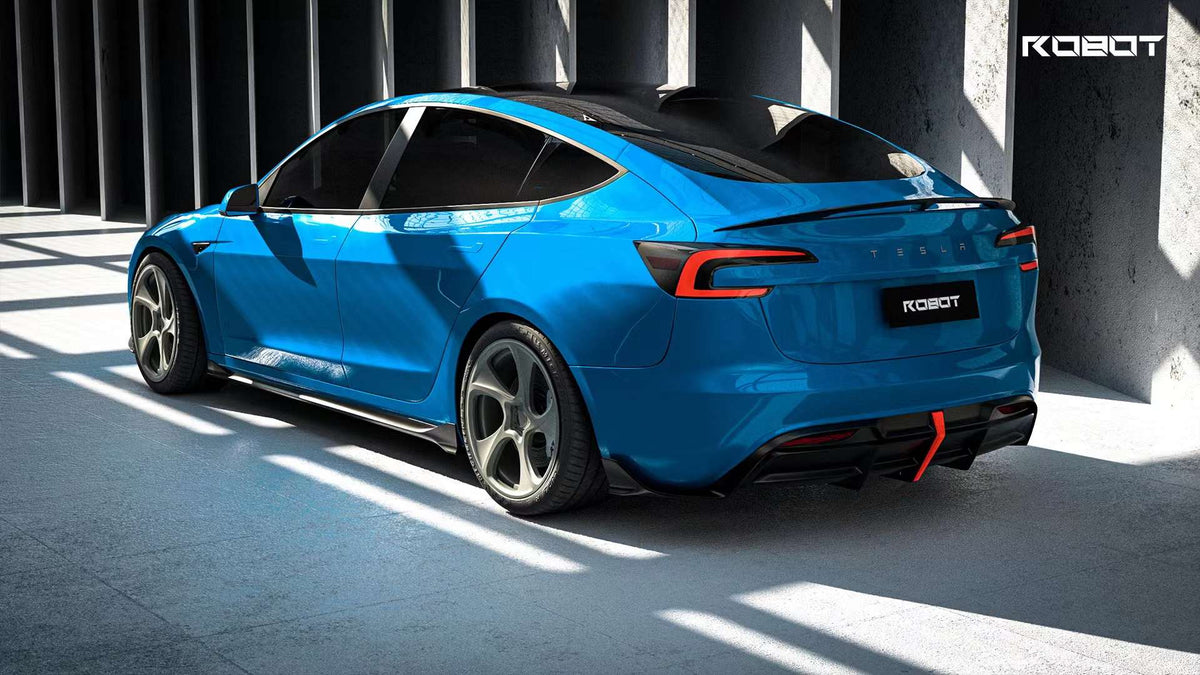 ROBOT - TESLA MODEL 3 HIGHLAND 2024+ FRP / CARBON FIBRE REAR DIFFUSER ...