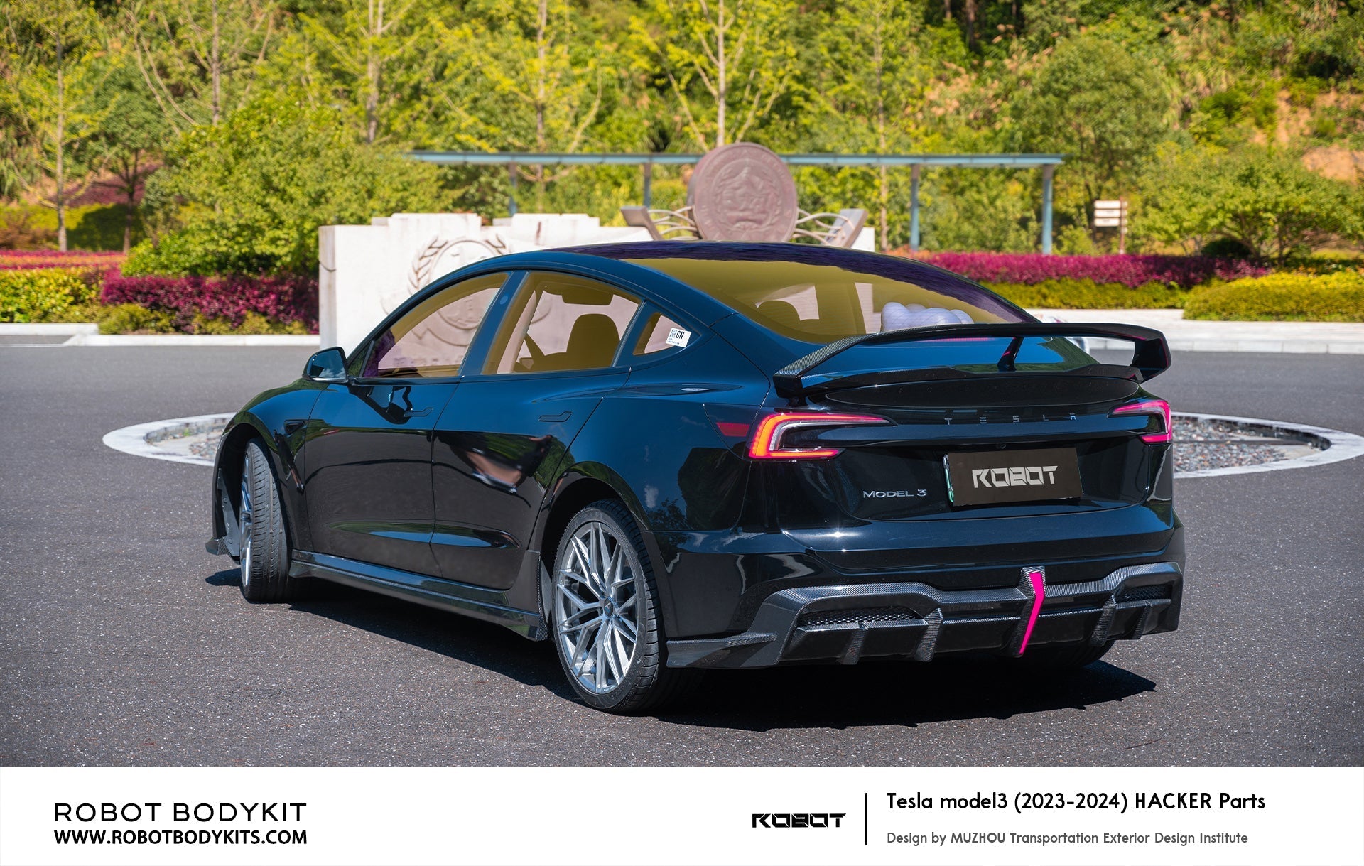 ROBOT - TESLA MODEL 3 HIGHLAND 2024+ FRP / CARBON FIBRE SPOILER "HACKER" STYLE - Aero Carbon UK