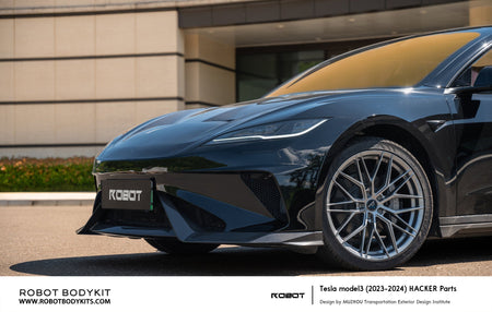ROBOT - TESLA MODEL 3 HIGHLAND 2024+ FRP FRONT BUMPER CONVERSION "HACKER" - Aero Carbon UK