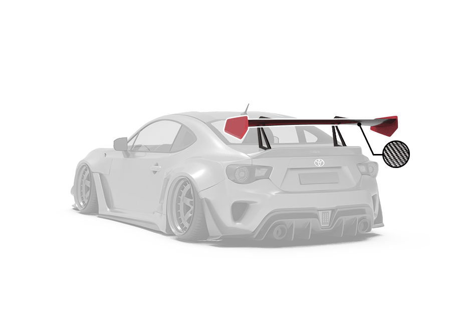 ROBOT - TOYOTA GT86 ZN6 2012-2021 FRP / CARBON FIBRE GT WING - Aero Carbon UK