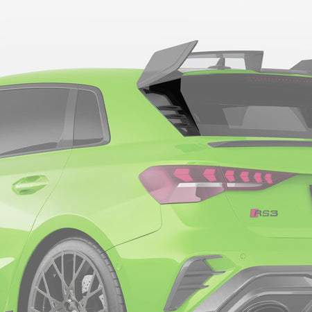 SOOQOO - AUDI RS3 8Y DRY CARBON FIBER REAR WINDOW FINS - Aero Carbon UK